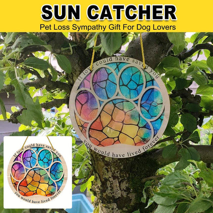Pet Lover Gift Wall Hanging Wreath Decor Suncatcher for Bedroom Home Decoration