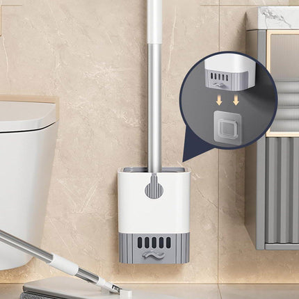 Toilet Cleaning Brush Wall Mounted Holder Bathroom Household Cleaner Tool
