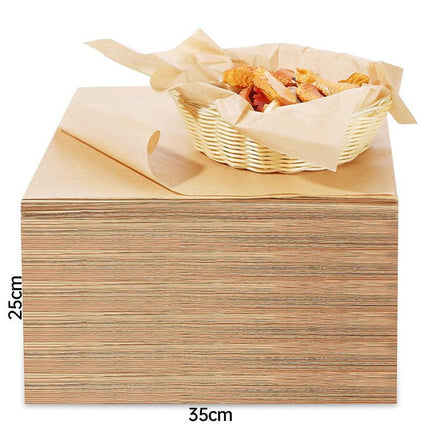 200X Wood Colour BBQ Parchment Deli Sandwich Wrap Paper Oil Paper Recycled Liner