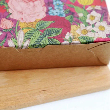 25PCS Kraft Paper Moon Cake Cookie Packaging Box Square Blister Hand Packaging