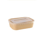 50pcs Eco Friendly Kraft Paper Food Containers Lunch Boxes for Picnic Takeout