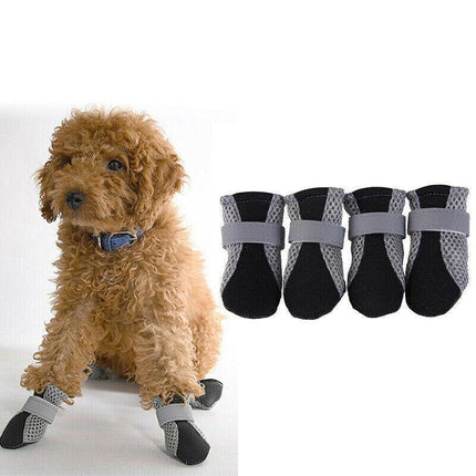 4PCS M Size Anti Slip Waterproof Protective Dog Shoes Rain Boots Pet Socks Booties - Aimall