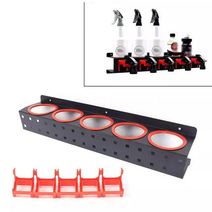 Car Wash Spray Bottle Holder Wax Abrasive Rack Wall Mount Detailing Storage Rack
