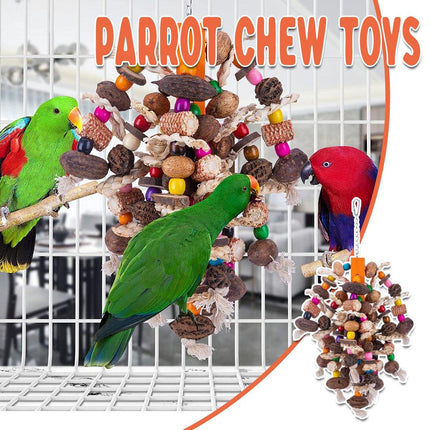 Colourful Parrot Toy Chew Corn Cob Fun Toy for Birds Safe Natural Playtime