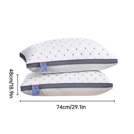 1/2PCS Hotel Style Polyester Fibre Pillow Washable High Rebound Support