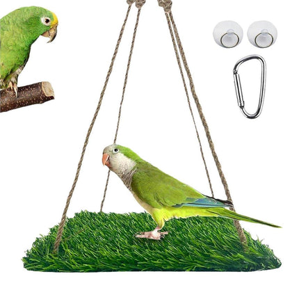Parrot Turf Hammock Climbing Toy for Hamster Pet Bed Hanging Swing for Small Pet