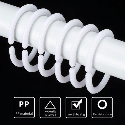 24PCS Curtain C Ring Shower Bed Curtain Hanging Grommet Hook Accessories Durable