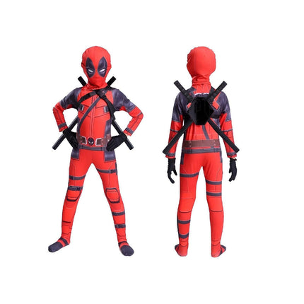 Anime Movie Same Cosplay Halloween Children's Adult Leotard Headwear Deadpool