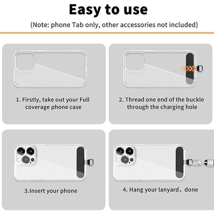 30PCS Removable Mobile Phone Lanyard Strap No Punch Clip Anti-Loss Card Holder