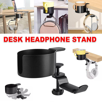 360-degree Rotating Metal Earphone Holder Desk Cup Storage Rack Headphone Stand