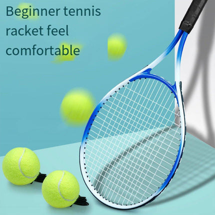 Tennis Training Device Single Rebound Kit with Aluminum Racket and Elastic Band