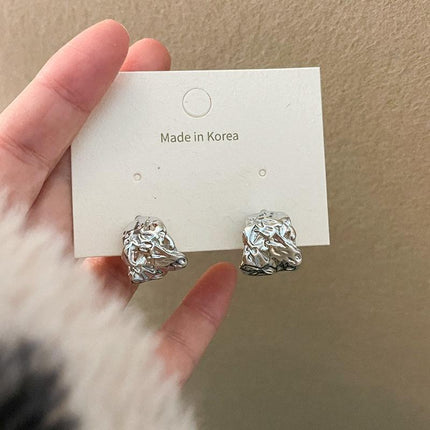Girl Stud Earrings Korean Style Earrings Metal Ear Studs Women C Shape Earrings - Aimall