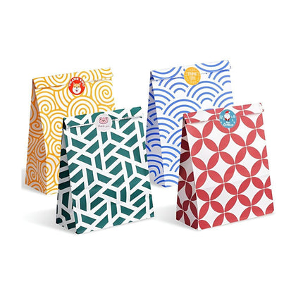 40PCS Paper Colorful Party Favor Bags for Cakes Cookies Wedding Birthday