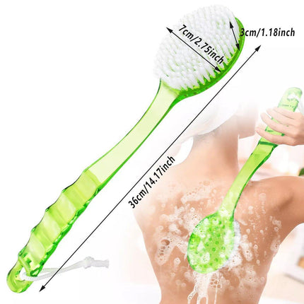 3X Back Cleaning Tool Body Long Handle Shower Brush Bath Sponge Massager Scrubber