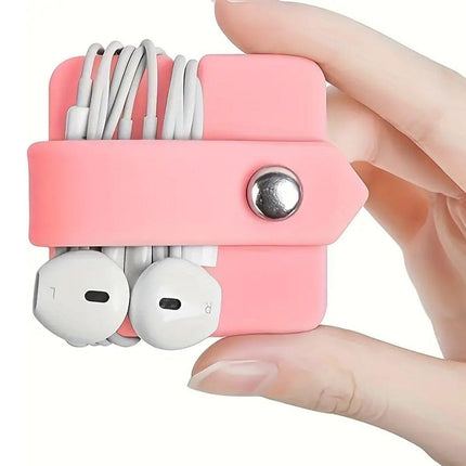 5pcs Charging Cable Earphone Winder Data Cable Organizer Clip Holder for Home