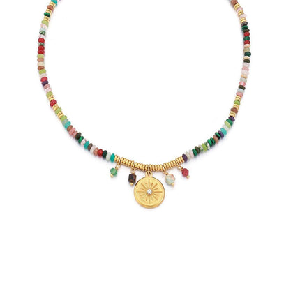 Vintage Ethnic Style Colourful Beaded Necklace Fashion Jewelry Women Gift