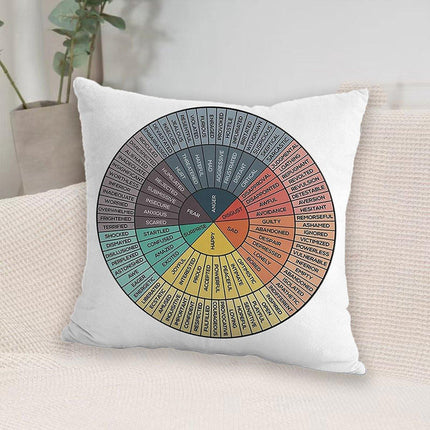 3PCS Emotion Wheel Decorative Pillowcase Sofa Cushion Cover for Bedroom Decor