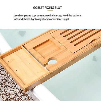 Eco-Friendly Bamboo Bathtub Rack for Enhanced Bath Experience