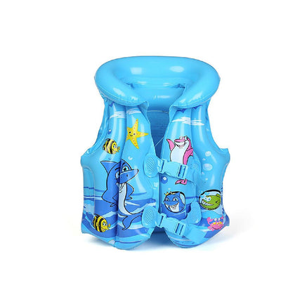 Inflatable Swim Vest with Buoyancy Support for Water Activities and Training Use