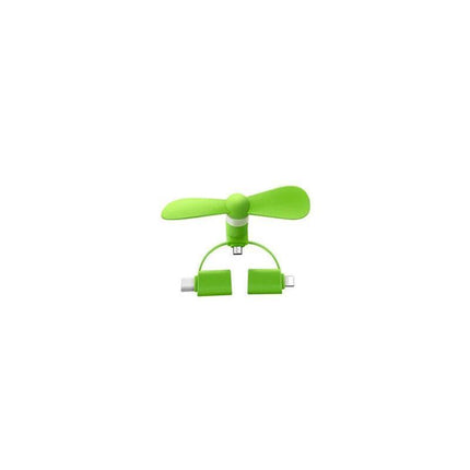 3 In 1 Portable Cell Phone USB Mini Fan For iPhone Android TypeC Mobile Model - Aimall