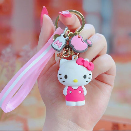 Cute Keychain Cartoon Animation Keyring Melody Kuromi Purin Pendant Accessories AU - Aimall
