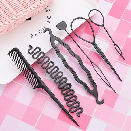 6X Hair Tools Set Design Styling Braiding Accessories DIY Girls Women Clip Pin - Aimall