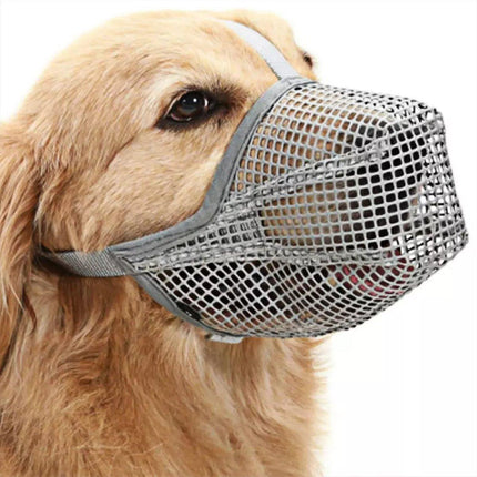 2PCS Adjustable Mesh Pet Dog Muzzle Mask Mouth Cover No Bite Strap Mouth Cover