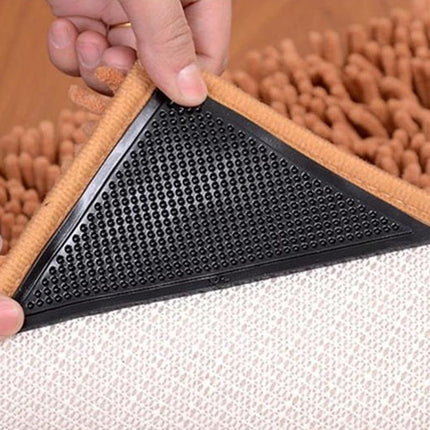 4/8/16PCS Carpet Mat Grippers Anti Slip Rubber Rug Sticker Skid Tape Reusable - Aimall