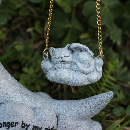 Moon Resin Pet Memorial Tombstone Ornament Garden Decoration for Lost Pets