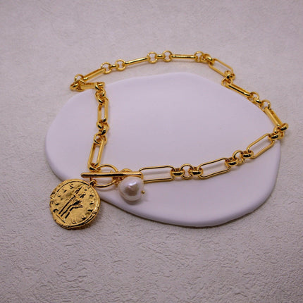 Chain Vintage OT Clasp Necklace Elegant Jewelry for Women Fashion Necklace