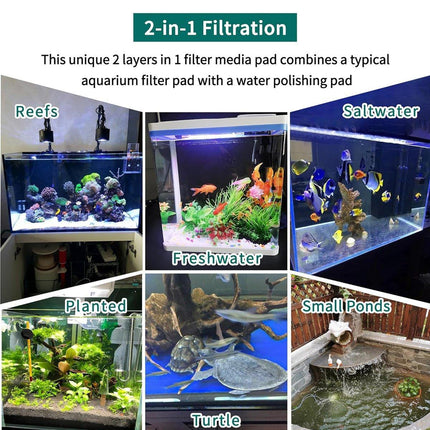 Aquarium Filter Sponge Foam Cotton Pad for Fish Tank Pond Pump Replacement