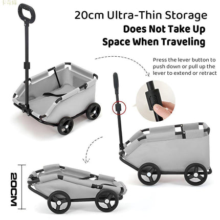 Pet Stroller Dog Cat Carrier Cart Travel Foldable Puppy Trolley Travel Outing