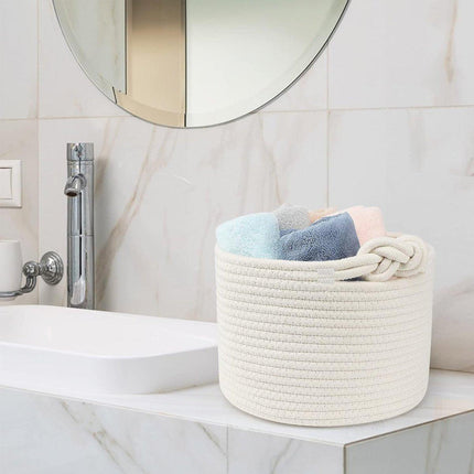 Twist Handle Round Storage Basket Durable Storage Bag Organiser Laundry Holder