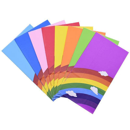 80PCS Kraft Paper Party Bag Seal Birthday Favor Kids  Rainbow Candy paper bags Aimall
