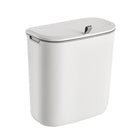 Wall Mounted Hanging Wastebasket with Sliding Lid for Kitchen and Bathroom Use