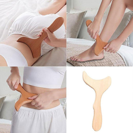 Beechwood Massager Meridian Scraping Board for Body Muscle Relaxation Tool