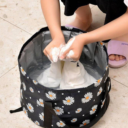 3PCS Foldable Foot Bath Tub Portable Wash Basin Soak Bucket Home Travel