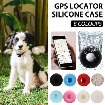 Silicone Pet Protective Case for Airtag Loop Apple GPS Finder Dog Cat Collar - Aimall