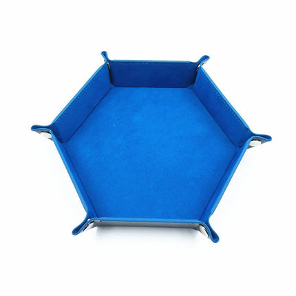 Hexagonal Velvet Folding Storage Tray Box Desktop Organizer for Home and Office