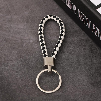 Handmade Leather Rope Keychain Car keychain Bag Pendant Accessories - Aimall