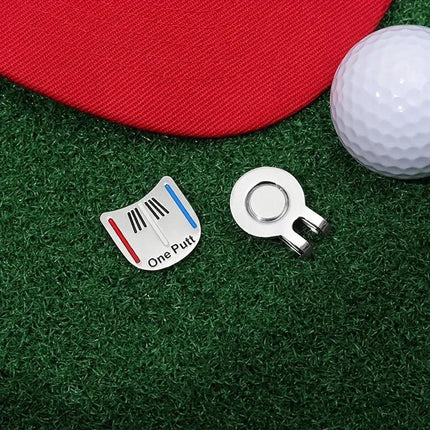 Golf Ball Marker Metal With Hat Clip Golf Training Aid Outdoor Sport Aiming Tool