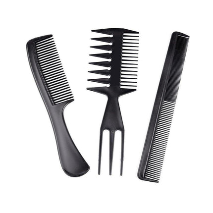 10PCS Hair Styling Cutting Comb Set Plastic Pointed Tail Comb with Steel Needle