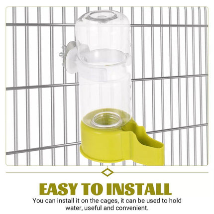 Pet Bird Waterer Automatic Water Feeder Adapter Parrots Cage Drinker Parrots