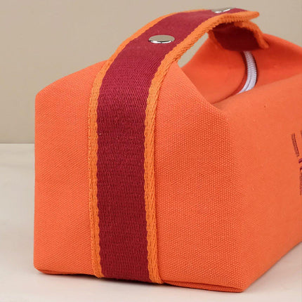 2PCS Portable Canvas Cosmetic Bag Wash Bag Travel Organizer Handbags Women Girl