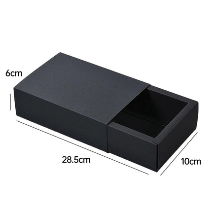 25X Black Kraft Paper Drawer Jewelry Package Necklace Bracelet Gift Package box - Aimall