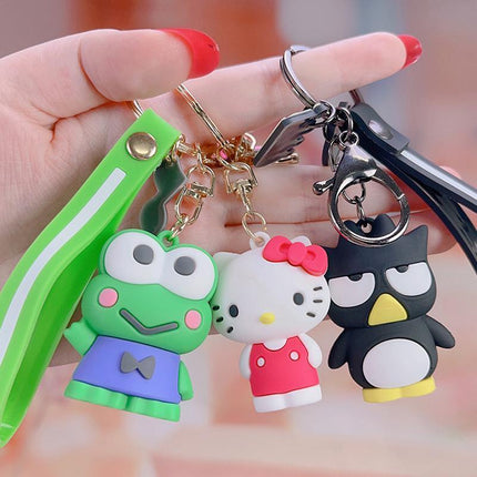 Cute Keychain Cartoon Animation Keyring Melody Kuromi Purin Pendant Accessories AU - Aimall