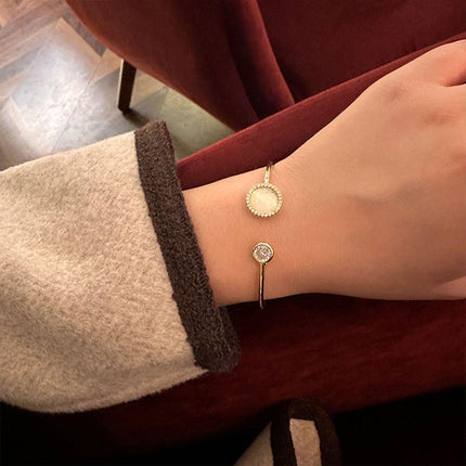 Cat Eye Bracelet Ring Set Fashion Jewellery Women Adjustable Accessories