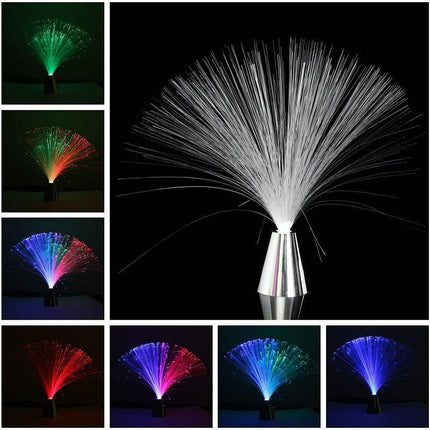 LED Mix Colour Changing Fibre Optic Lamp Crystal Mood Night Light Decor - Aimall