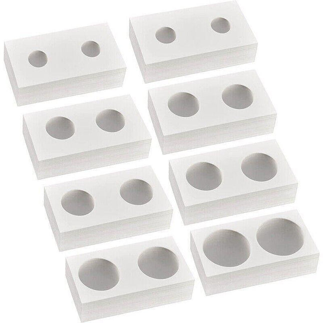 100X Clear Staple Coin Holder for Penny & Cent Display Protection - Aimall