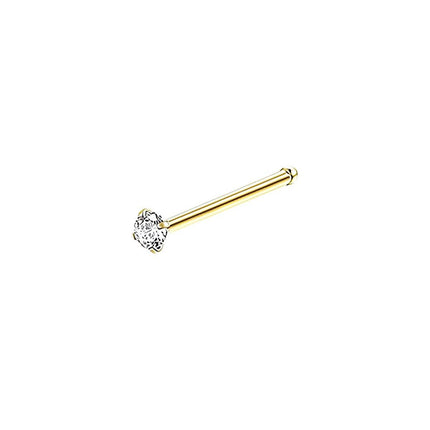 Stainless Steel Nosepiece with Gold Nose Stud Stylish Piercing Jewellery Women